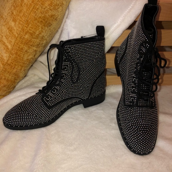 Forever 21 Shoes - Studded combat moto boots